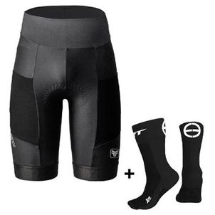 Bermuda ciclismo masculina Free Force Endurance Gel + meia