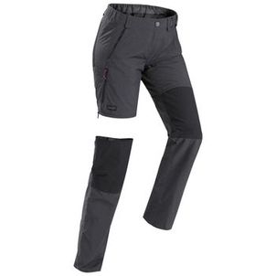 Calça Modular Feminina Trilha Trekking 100 Zip Off Cinza