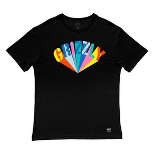 Camiseta Grizzly Color Wheel Masculina Preto