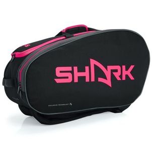 Raqueteira Shark Beach Tennis Preta e Rosa
