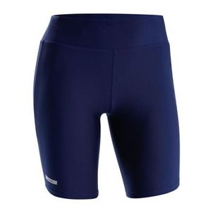 Short Feminino de Corrida Run Dry Mid Tight Kalenji Azul-marinho