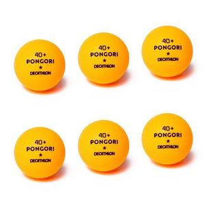 Bola de Ping Pong TTB 100 40+ (conjunto de 6) Pongori Laranja