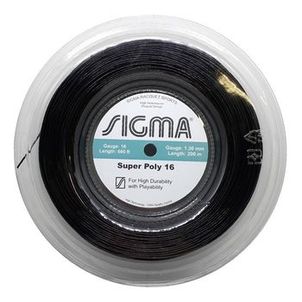 Rolo de Corda Sigma Super Poly 16 / 1.30 (Rolo com 200 metros)-Preto