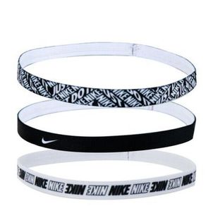 Faixas de Cabelo Nike 3 Pack Printed- Preta e Branca