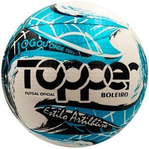 Bola de Futsal Topper Boleiro - Branca e Azul