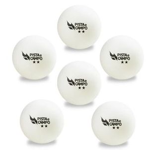 Kit 6 Bolinhas Pista E Campo Ping Pong Tênis De Mesa 2 Estrelas