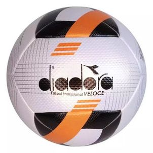 Bola de Futebol Diadora Futsal Profissional Veloce - Prata e Preto