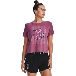 Camiseta de Corrida Feminina Under Armour Run Anywhere PP Rosa