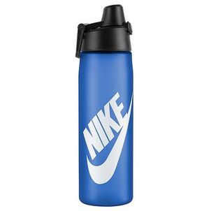 Garrafa Nike Core Hydro Flow Futura Média Azul com Branco