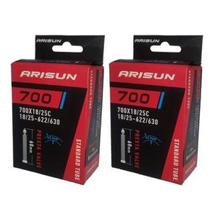 Par câmara de ar speed 700 x 18/25 Arisun válvula presta 60 mm