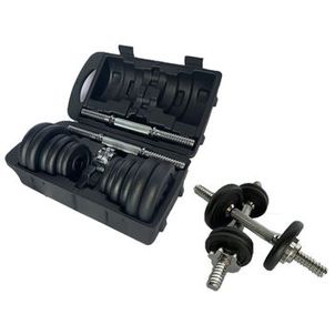 Kit Completo Anilhas + Halteres Na Maleta 20kg - WCT FITNESS