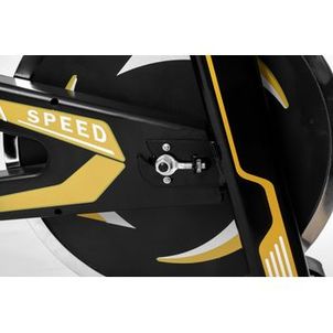 BICICLETA SPINNING COM RODA DE INERCIA DE 13KG - PRETO E AMARELO