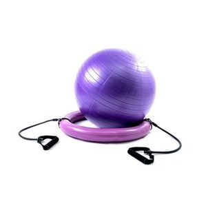 Bola Suiça De Pilates E Yoga Wct Fitness Com Cordas Roxo. .