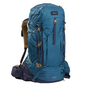 Mochila Masculina Trilha trekking MT 500 Air 60+10 litros verde petroleo