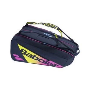 Raqueteira Babolat Pure Aero Rafa X12 - Preto Rosa e Amarelo