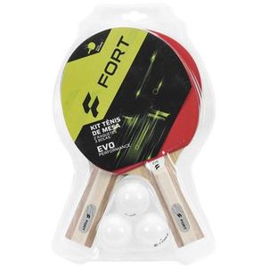 Kit Tênis de Mesa Fort Evo com Duas Raquetes 1 Estrela