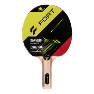 Raquete Tênis de Mesa Fort Rookie Unissex - Preta/Vermelha UN