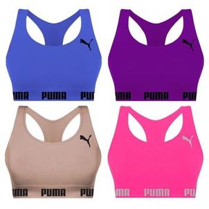 Kit 4 Tops Puma Nadador Sem Costura Feminino