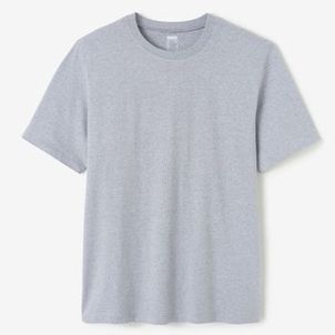 Camiseta Masculina de Pilates Essentials 500 Domyos Cinza-escuro