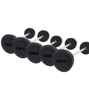 Kit Barra Reta Montada Custom (10; 15; 20; 25; 30kg) + Suporte 5p
