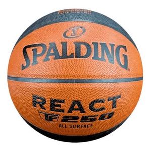 Bola de Basquete Spalding REACT TF-250 FIBA Tamanho 7 - Laranja e Preto