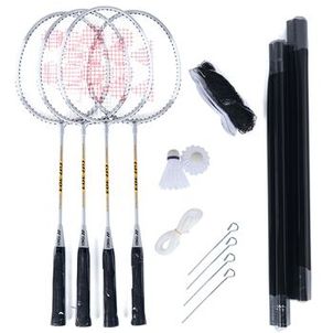 Kit de Badminton Yonex GR-303 (4 Raquetes, 2 Petecas e Rede)