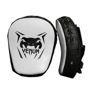 Manopla Venum Light Couro Sintético PU Preta/Branco