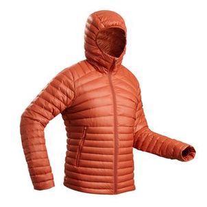 Jaqueta Masculina de Trekking Full Down 500 Forclaz Laranja
