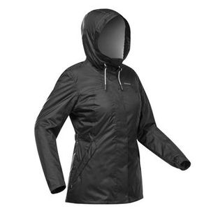 Jaqueta Feminina Trilha 500 Impermeável Térmica Quechua Preto
