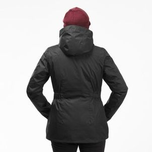 Jaqueta Feminina Trilha 500 Impermeável Térmica Quechua Preto