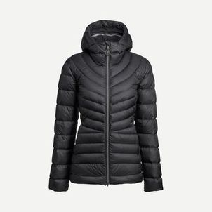 Casaco Feminino de Trekking de Penas com Capuz MT500 -10ºC Forclaz Preto