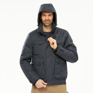 Jaqueta Masculina Trilha 500 Impermeável Térmica Quechua Chumbo
