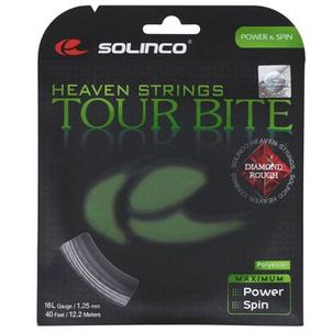 Corda Solinco Tour Bite Diamond Rough 16L 1.25mm Prata - Set Individual