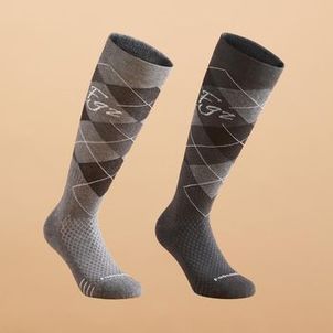 Meias de Equitação Adulto SKS com 2 pares Cinza