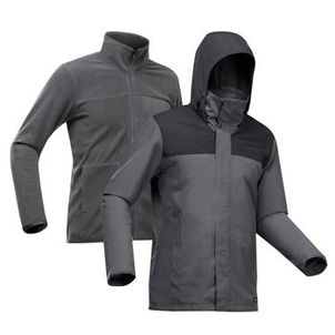 Jaqueta 3 em 1 masculina Trilha 100 Impermeável térmica Quechua