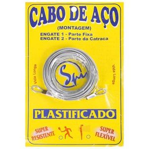 Cabo de Aço Spin Galvanizado e Plastificado - Para Rede de Tênis