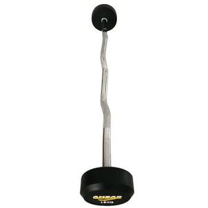 Barra W Montada 20 KG AS3009 Ahead Sports Preto e Amarelo