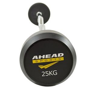 Barra W Montada 25 KG AS3009 Ahead Sports Preto e Amarelo