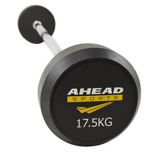 Barra Reta Montada 17,5 KG  Ahead Sports Preto e Amarelo