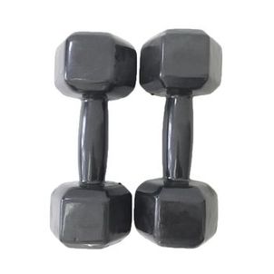 Par de Halter Dumbell Sextavado Revestido Ahead 1 kg Preto