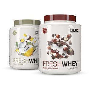 DUO FRESHWHEY™ 450g Chocolate Belga e Avelã + Abacaxi e Coco