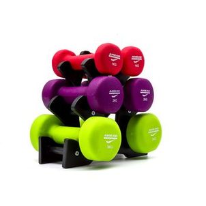 KIT 3 HALTERES SEXTAVADOS PESO ACADEMIA SUPORTE 12KG