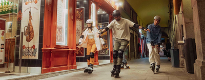 Me divirto no parque e me movimento pela cidade! Patins e Patinetes