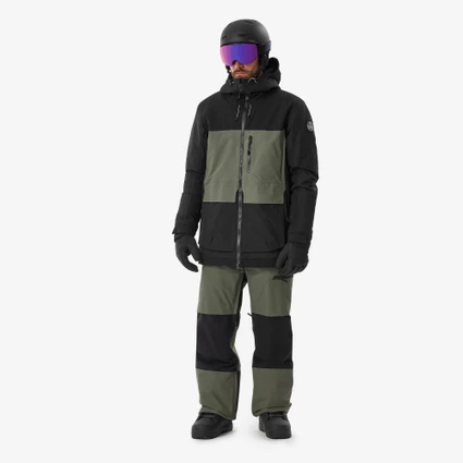 ARBLASTER GEO スノーボードジャケット M 黒/緑 Decathlon | Jaqueta Masculina de Snowboard Ziprotect 500