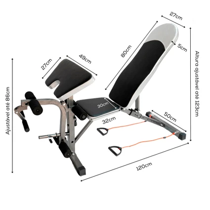 Decathlon | Banco Supino Regulável Cadeira Extensora e Scott Yangfit