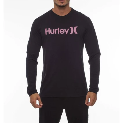 Decathlon | Camiseta Hurley Manga Longa O&O Solid WT23 Masculina Preto