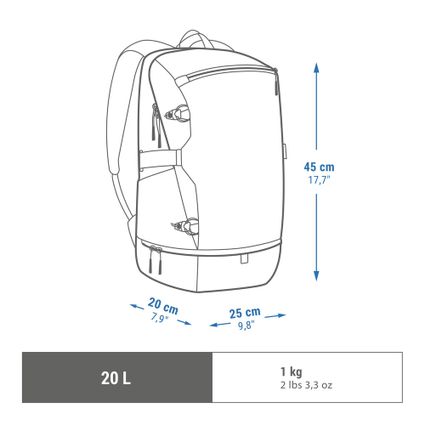 Decathlon | Mochila de Trilha 20l Arpenaz NH500 Quechua Azul