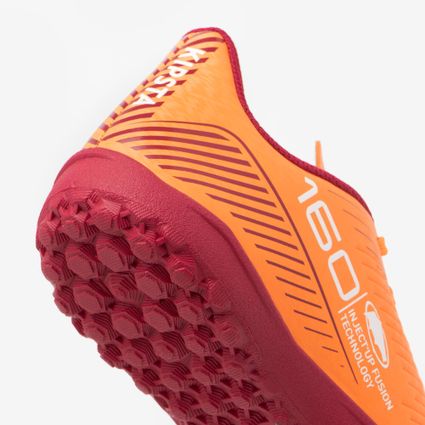 Decathlon | Chuteira Infantil de Society Easy Turf 160 Kipsta Laranja