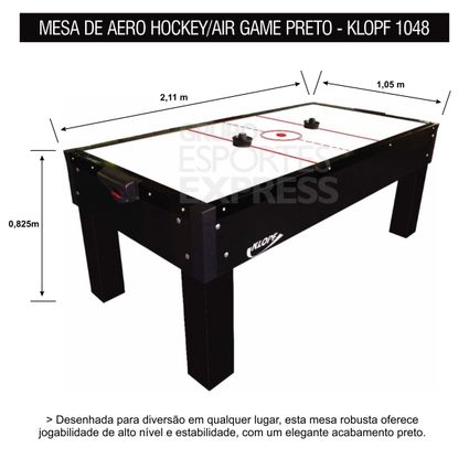 Decathlon | Mesa De Aero Hockey Preto - Klopf - Cód. 1048