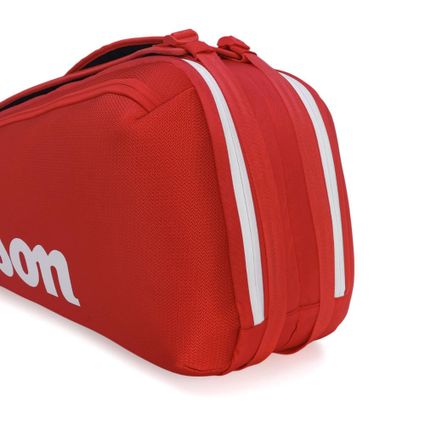 Decathlon | Raqueteira Wilson Super Tour 6Pk Vermelha e Branca
